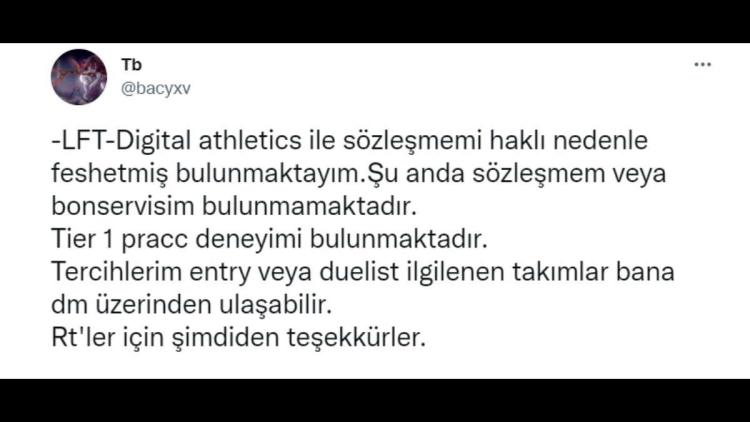 Bacyx safayı terk etti Digital Athletics