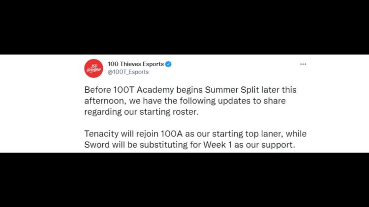 100 Thieves Academy değiştirildi