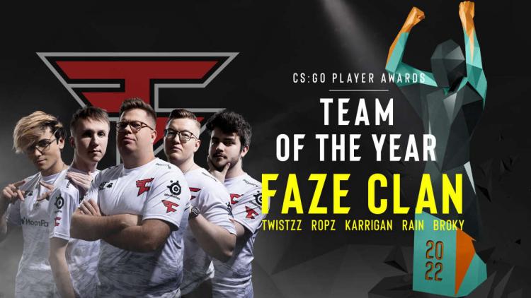 FaZe Clan, ESL 'ye göre 2022'nin en iyi takımı oldu