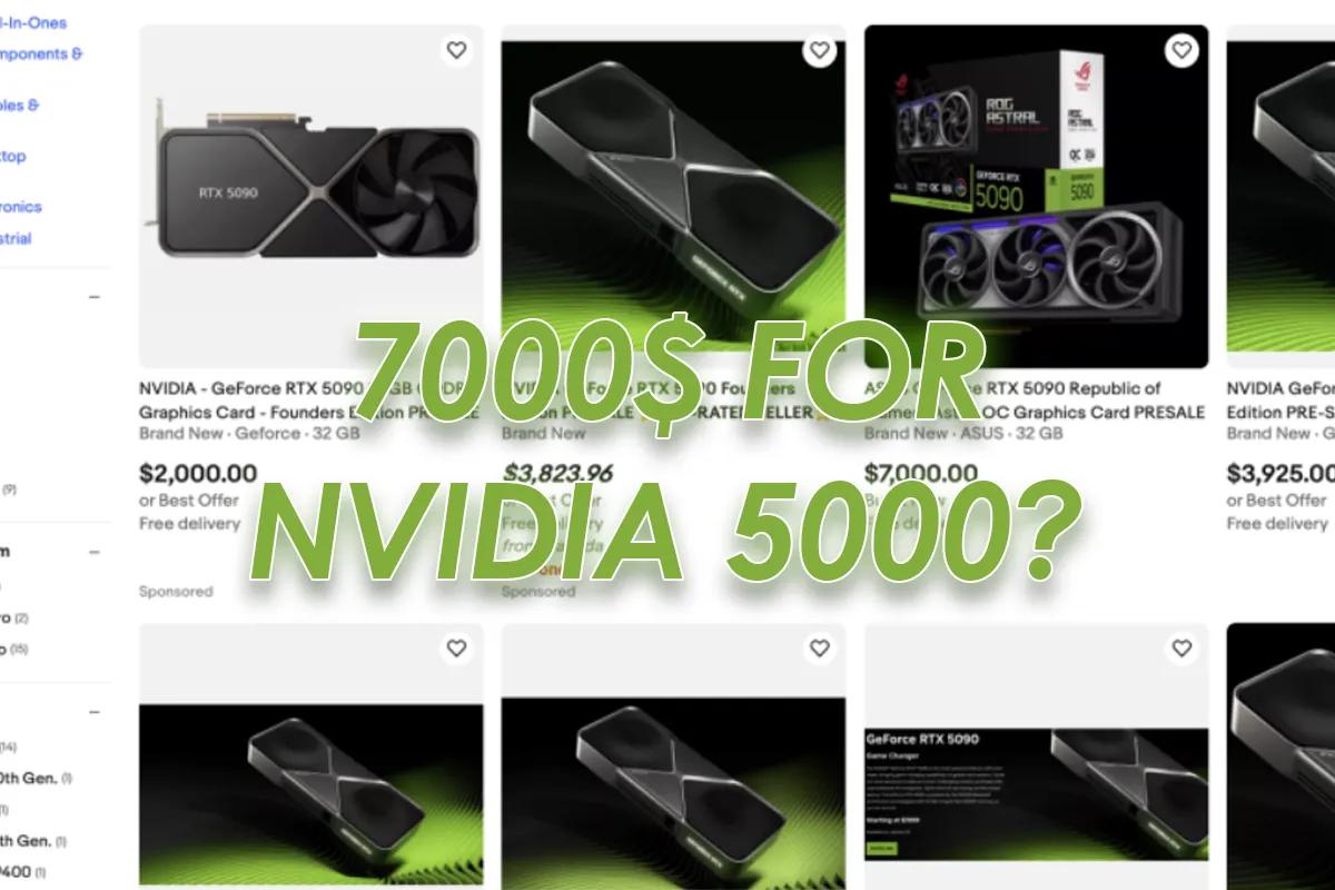 GeForce RTX 5090, eBay'de Lansmandan Önce 7.000 Dolara Kadar Fiyatla Satışta