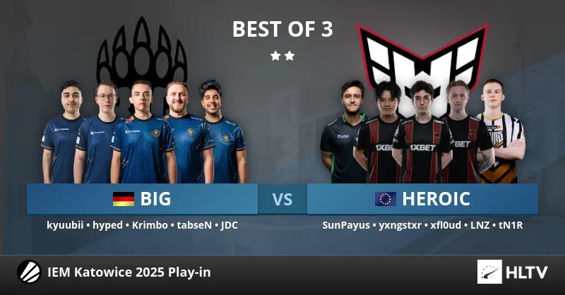 BIG, Intel Extreme Masters Katowice 2025 grup aşamasında yer almak için oynanan maçta HEROIC karşısında kolay bir zafer kazandı