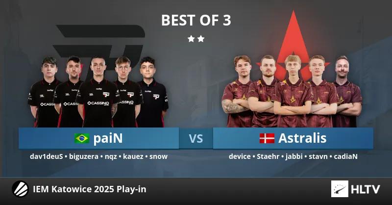 Astralis, paiN Gaming'e Karşı Kazandığı Galibiyetle IEM Katowice 2025 Grup Aşamasında Yerini Sağlamlaştırdı