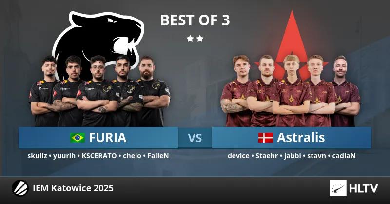 Astralis, IEM Katowice 2025'te Heyecan Verici Bir Alt Grup Yarı Finalinde FURIA Esports'a Karşı Zafer Kazandı