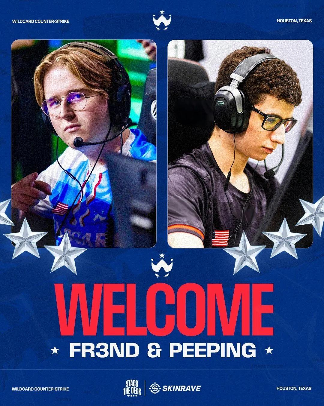 Wildcard, stanislaw ve phzy'nin yerine gelenleri duyurdu: Peeping ve fr3nd ana CS2 kadrosuna katıldı