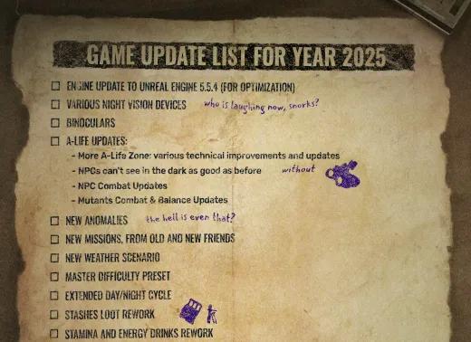 STALKER 2 Yol Haritası 2025 Unreal Engine 5.5.4 Yükseltmesi, PS5 Lansmanı ve Önemli Oynanış Güncellemeleri Getiriyor