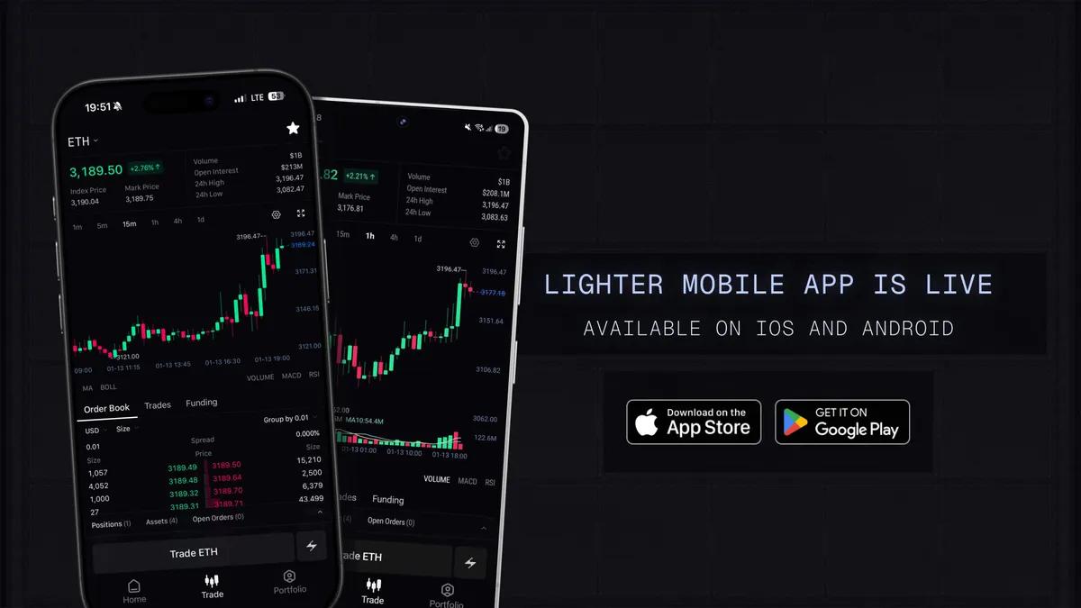Lighter iOS ve Android için Mobil Uygulamasını Başlattı