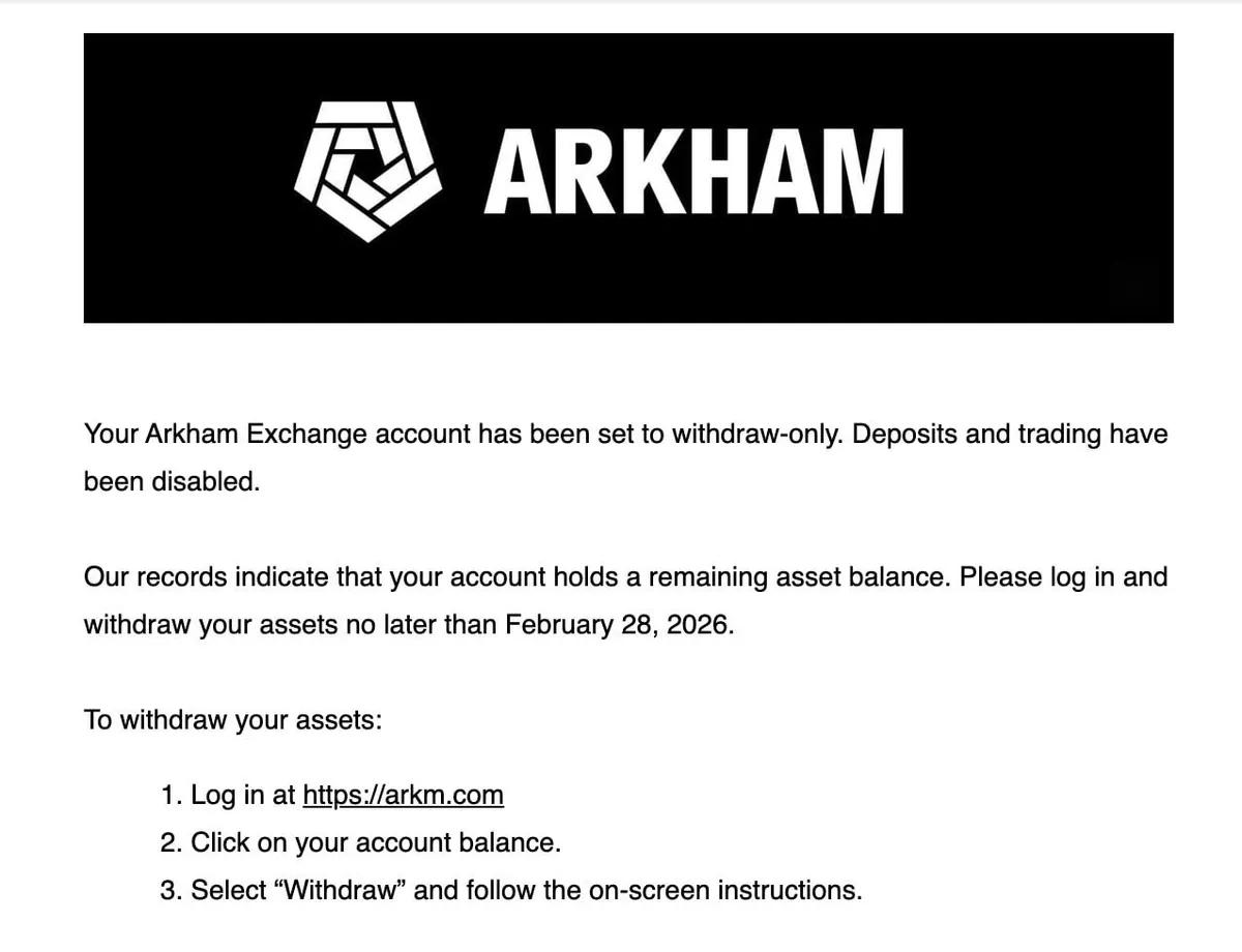 Arkham Exchange: CEO Kapatma Söylentilerini Yalanladı, Ancak Kullanıcılar 28 Şubat Son Tarihli E-postalar Alıyor