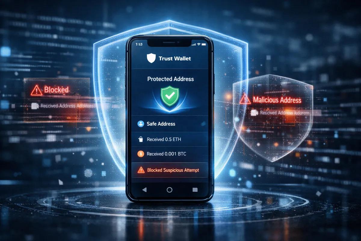 Trust Wallet'ta Yeni Özellik: Adres Zehirlenmesi ve Toz Alma Saldırılarına Karşı Koruma