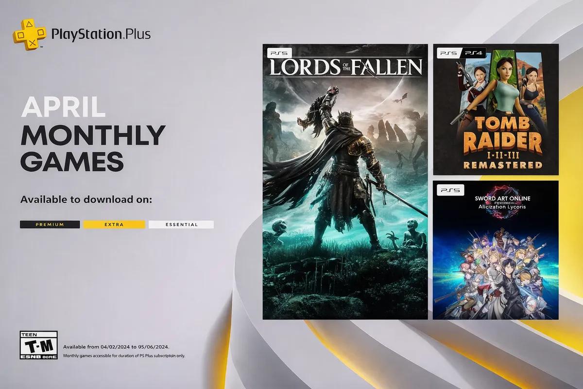 PlayStation Plus Nisan 2026 Oyunları Açıklandı - Lords of the Fallen, Sword Art Online ve Tomb Raider Remastered