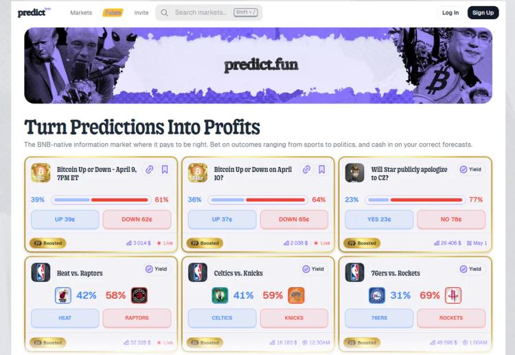 Binance Cüzdan Predict.fun Tahmin Piyasalarını BNB Zincirine Entegre Ediyor