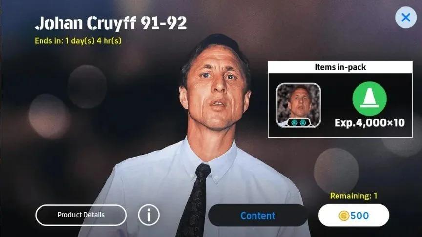 eFootball Johan Cruyff'u Kadrosuna Kattı — Yeni Oyun Tarzı ve Menajer Paketi