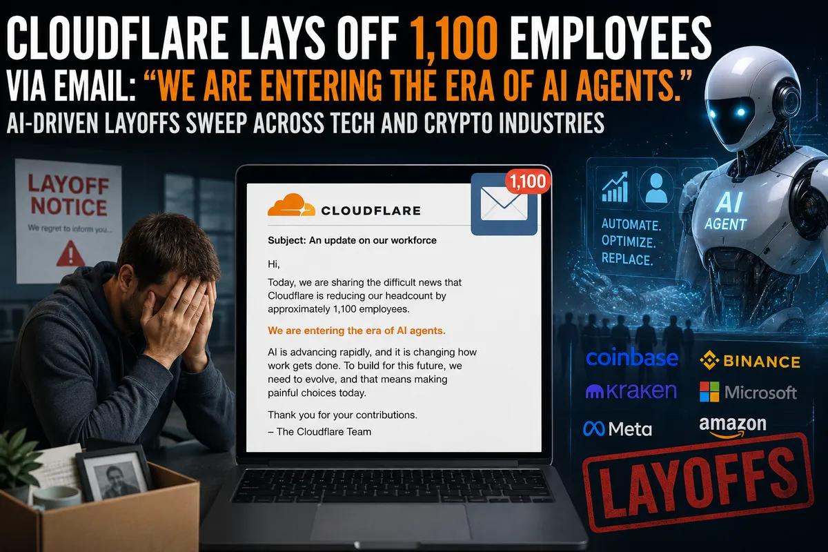 Cloudflare 1.100 Çalışanını E-posta Yoluyla İşten Çıkarıyor: "Yapay zeka ajanları çağına giriyoruz." Yapay Zeka Odaklı İşten Çıkarmalar Teknoloji ve Kripto Sektörlerini Sardı