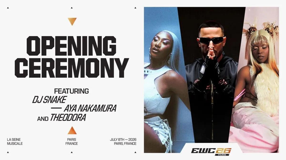 Aya Nakamura, DJ Snake ve Theodora, 2026 Esports Dünya Kupası Açılış Töreninde Sahne Alacak İsimler Olacak