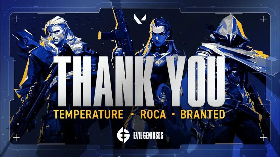 Temperature ve BRANTED sola Evil Geniuses