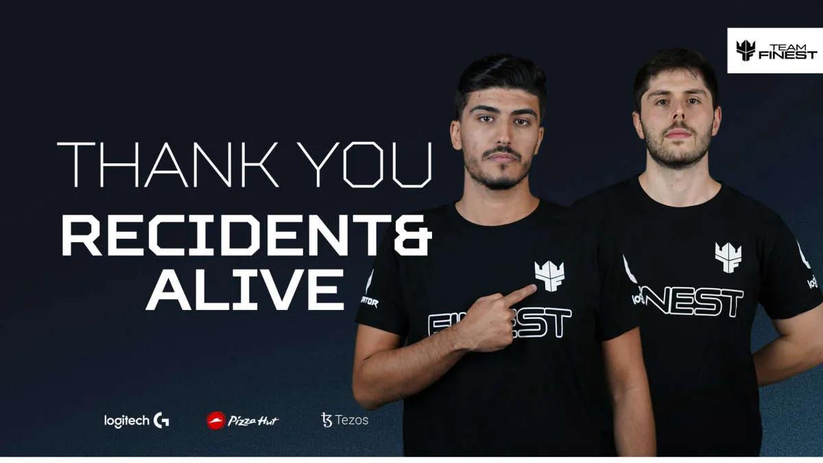 RECIDENT ve ALIVE sola Team Finest