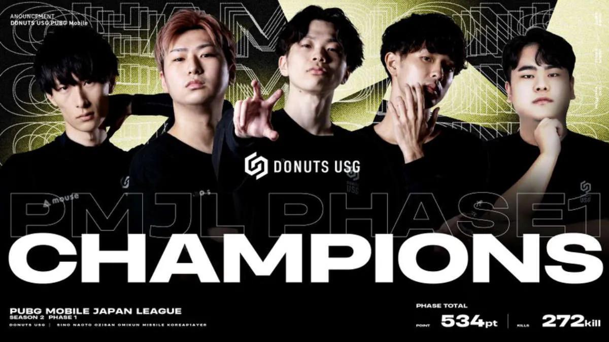 Donuts USG şampiyon oldu PUBG Mobile Japan League Season 2: Phase 1