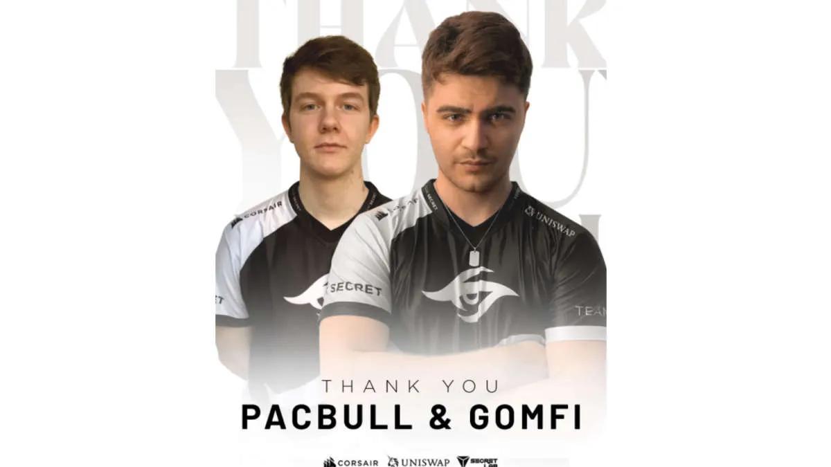 Team Secret Gomfi ve Pacbull 'e veda edin