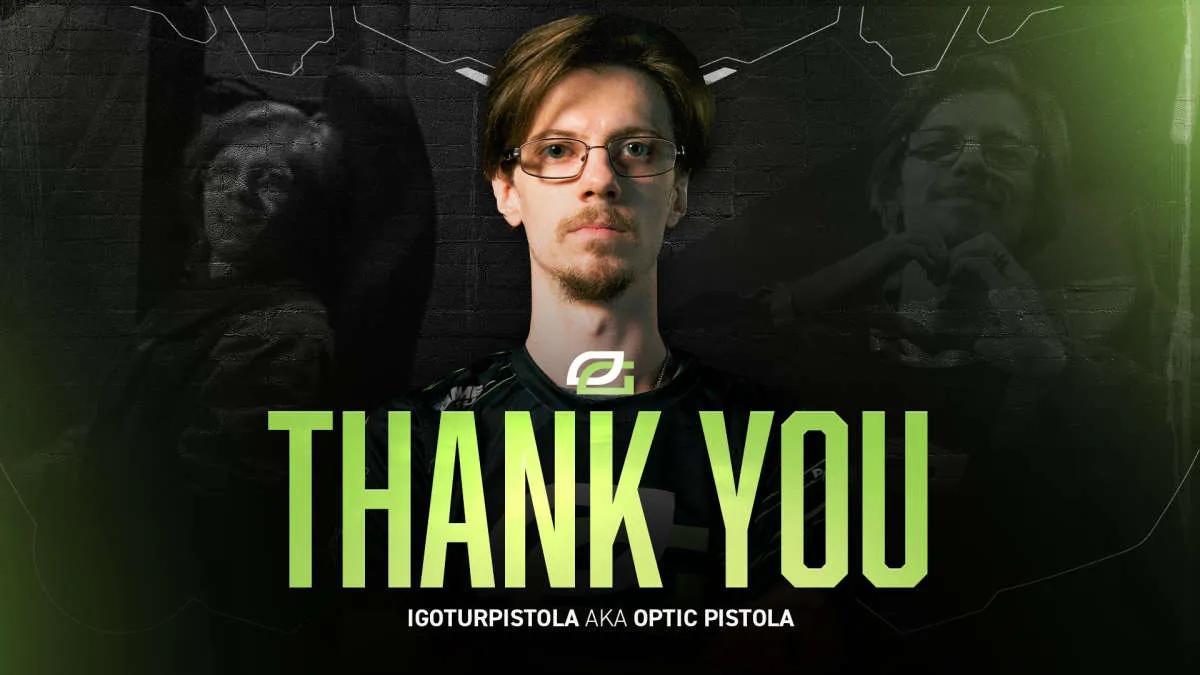 iGotUrPistola, OpTic Gaming ile olan sözleşmesinden serbest bırakıldı