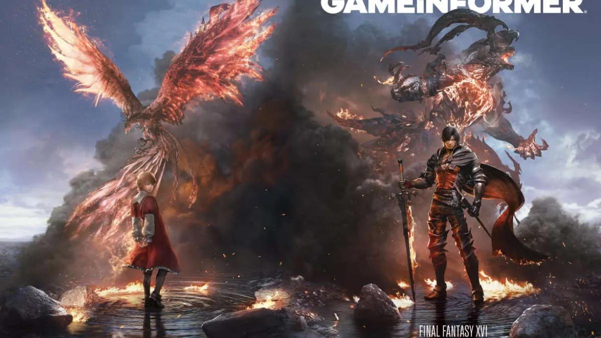 The cover of the latest issue of Game Informer magazine features an epic artwork of the game Final Fantasy 16