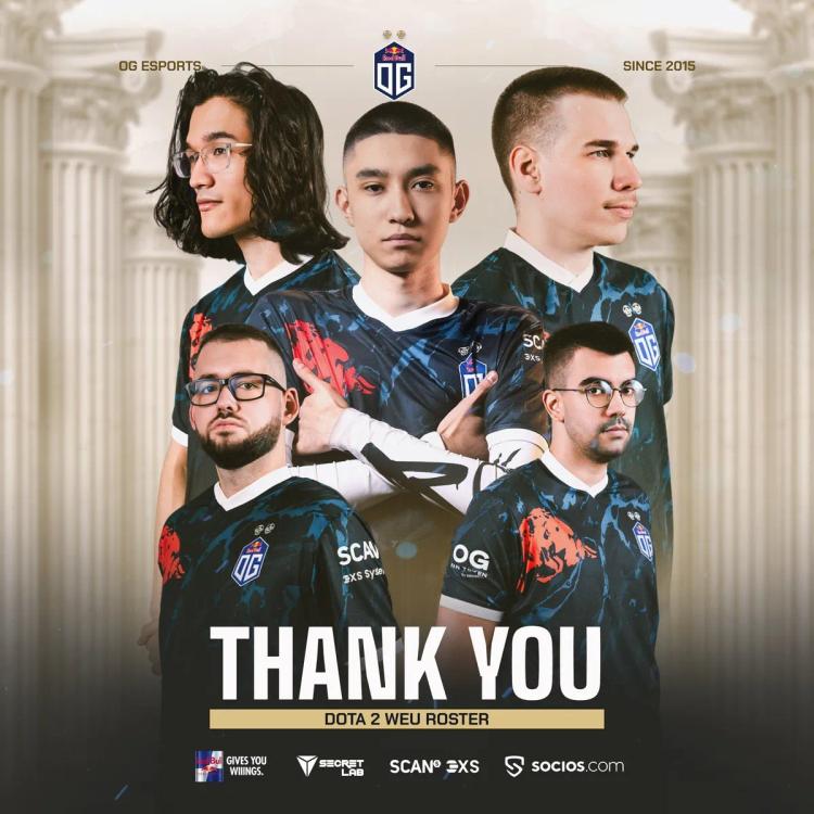 OG, Dota2 Kadrosunu Dağıtıyor