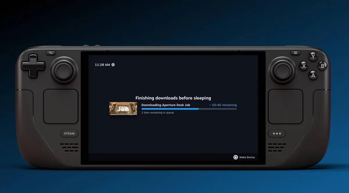 SteamDeck Güncellemesi Ekran Kapalı İndirme Modunu Sunuyor