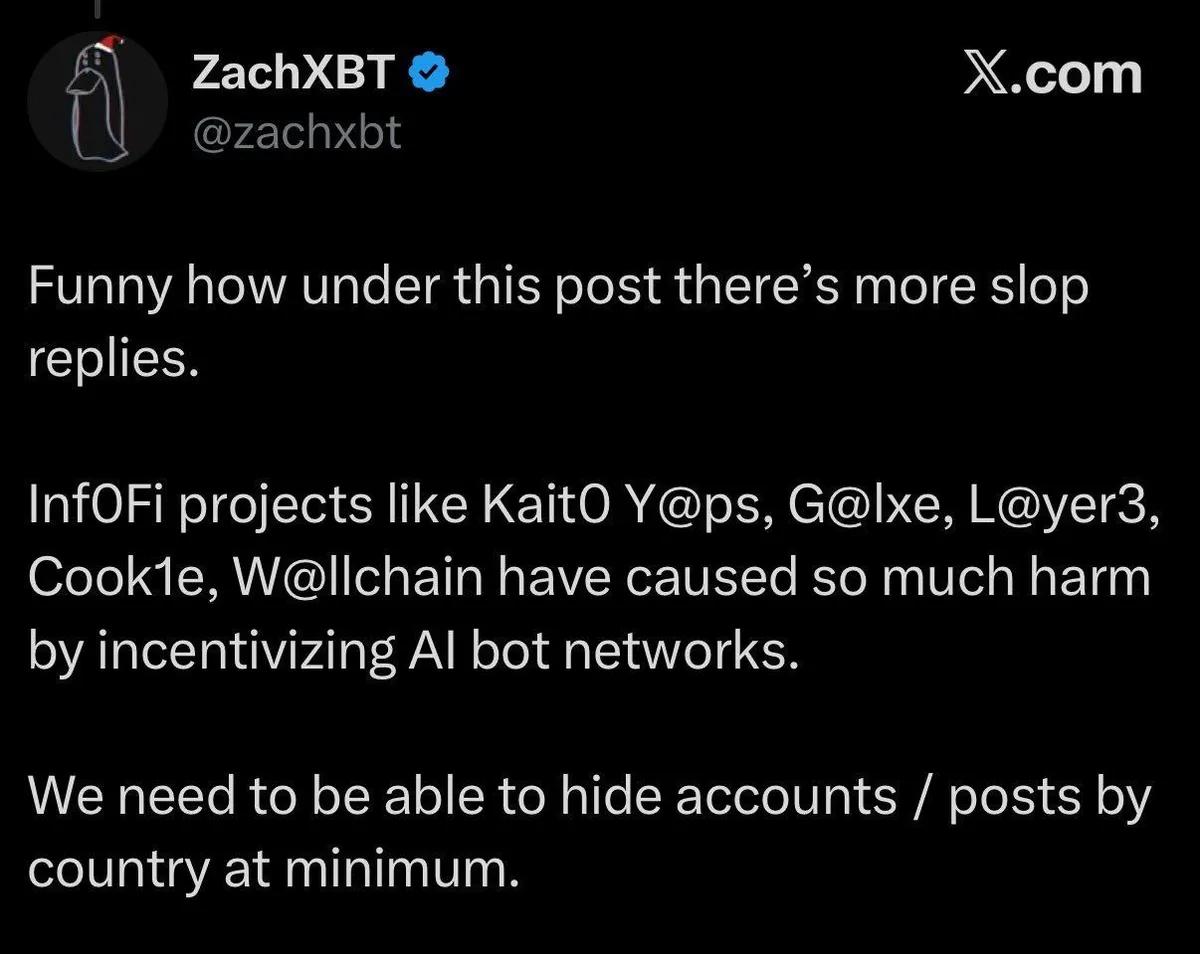ZachXBT InfoFi Projelerini Yapay Zeka Botlarını Teşvik Etmekle Eleştiriyor