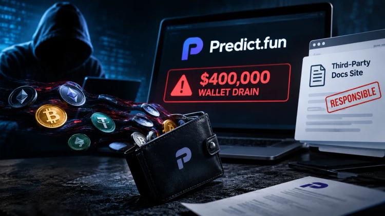 Predict.fun, 400.000 dolarlık cüzdan boşaltımını doğruladı ve suçu üçüncü taraf bir doküman sitesine yükledi.