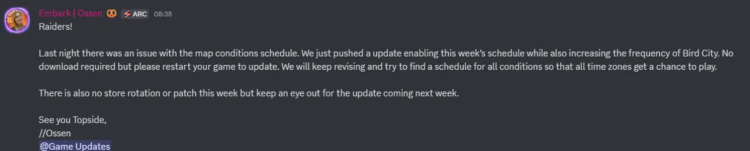 Embark Studios Fixes Bug That Wiped Arc Raiders Events, Increases Bird City Frequency 1